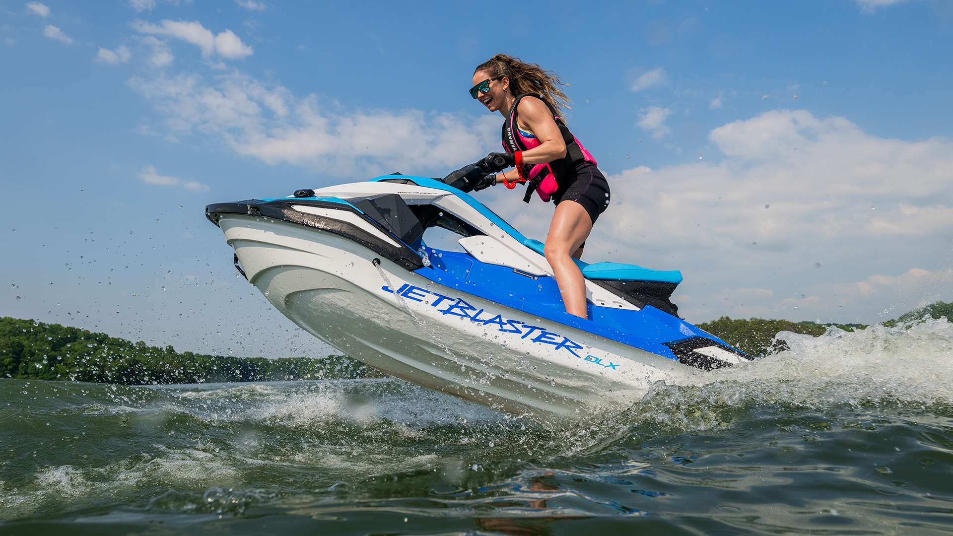 A waverunner image, one of a series of rotating background images